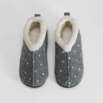 Zapatilla casa fieltro gris corazones OLYNE