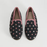 Zapatilla de casa cerrada gris lunares OLYNE