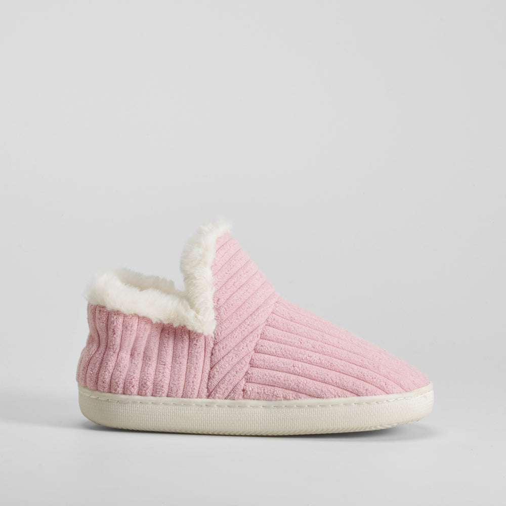 Zapatilla botín pana rosa OLYNE