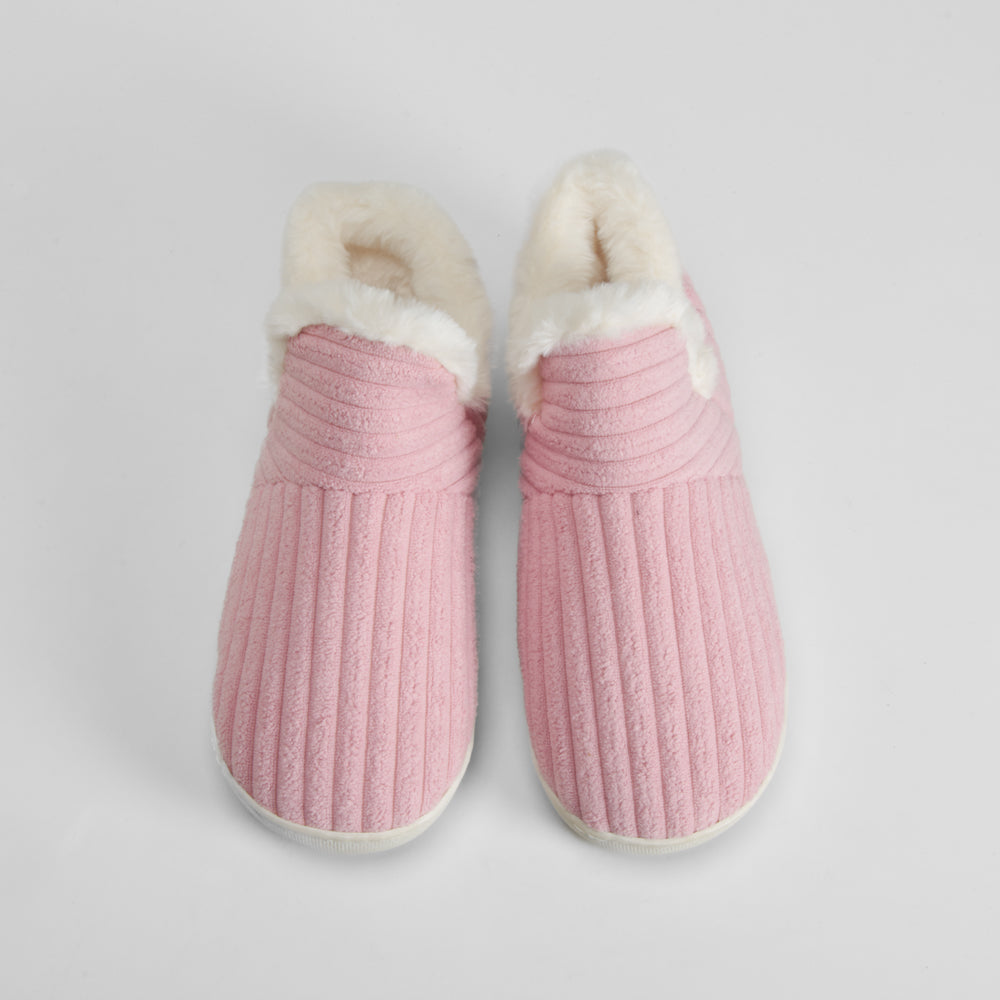Zapatilla botín pana rosa OLYNE