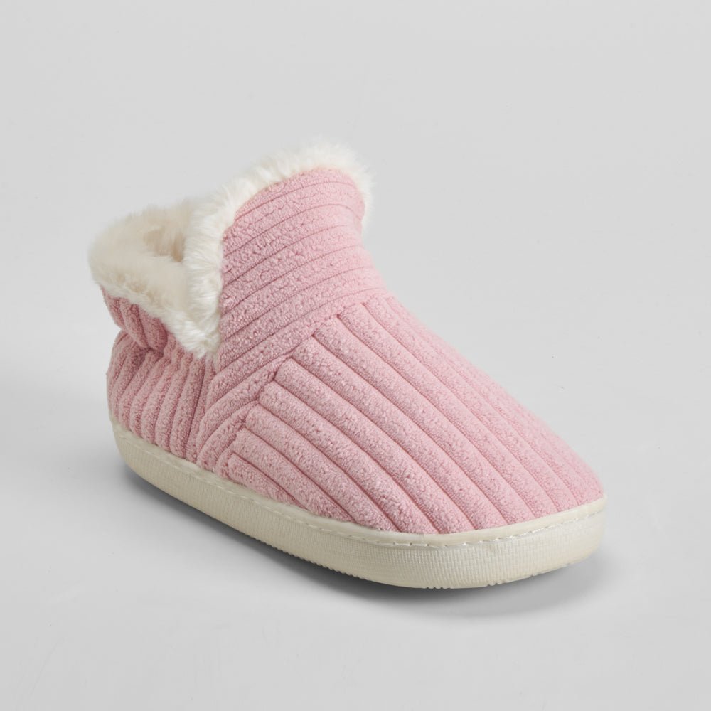 Zapatilla botín pana rosa OLYNE