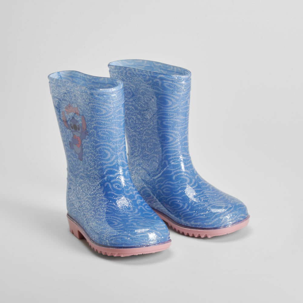 Bota de agua bebé morada STITCH