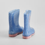 Bota de agua bebé morada STITCH