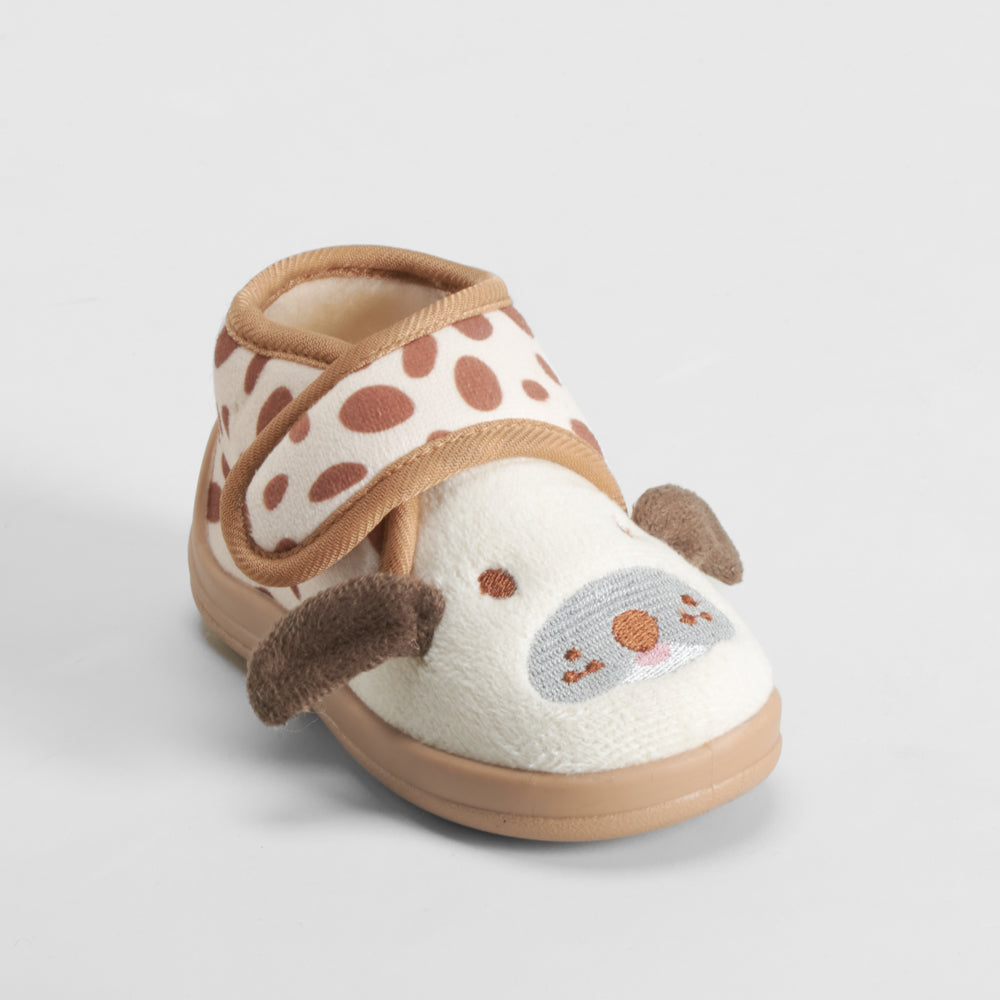 Zapatilla casa cerrada velcro bebé dalmata OLYNE