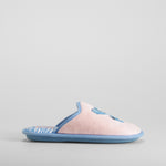 Zapatilla casa plantilla rayas y rosa STITCH