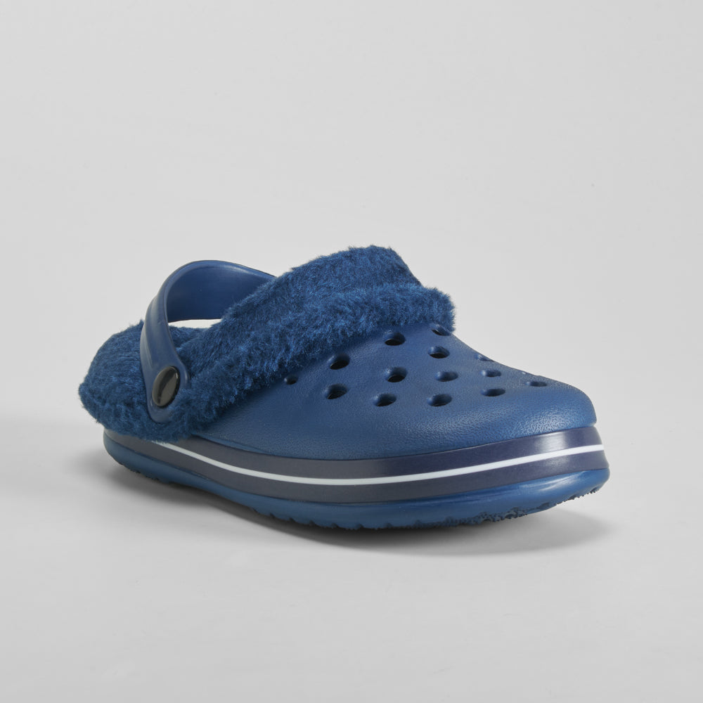 Zueco de casa forrado infantil azul marino OLYNE