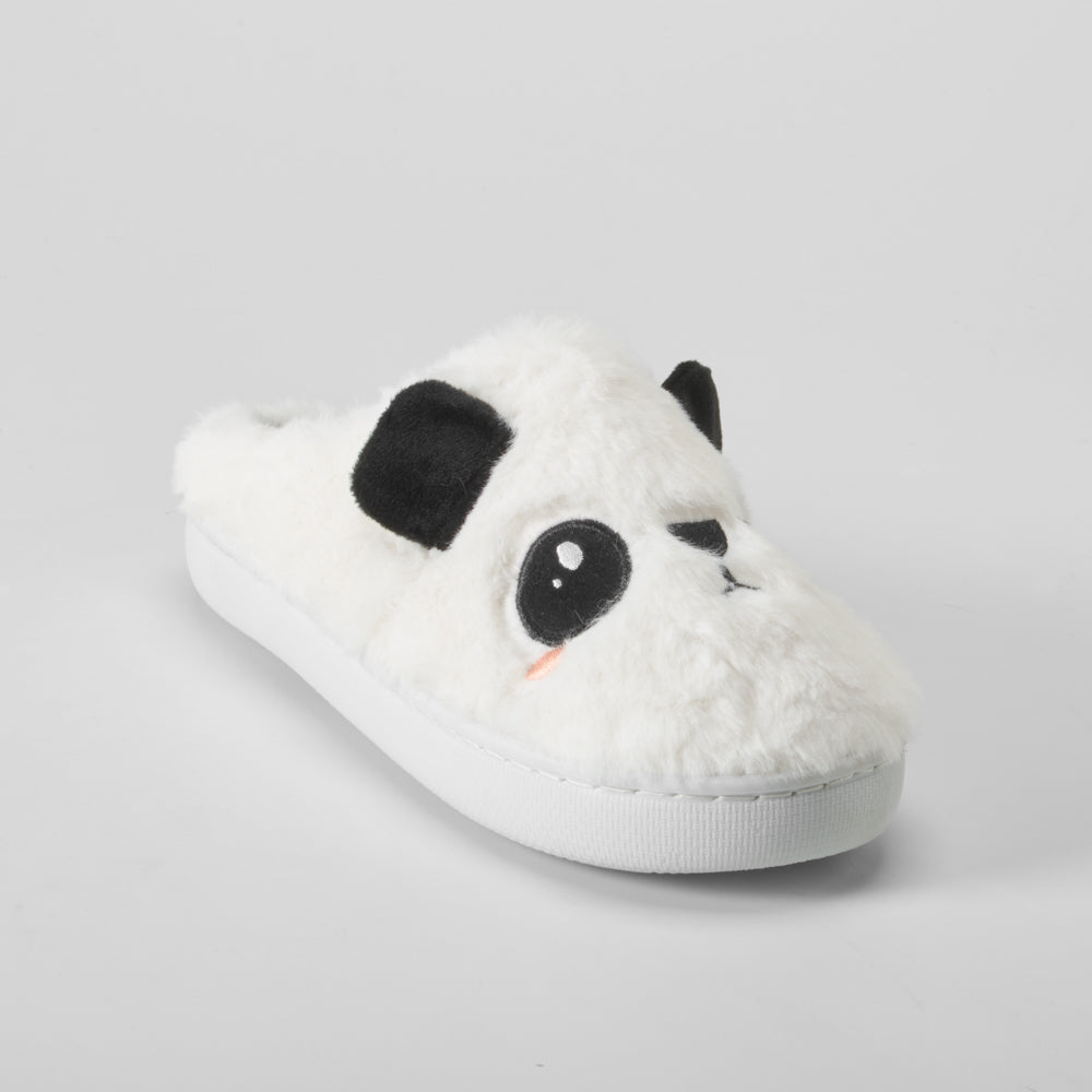 Zapatilla casa oso panda blanca OLYNE