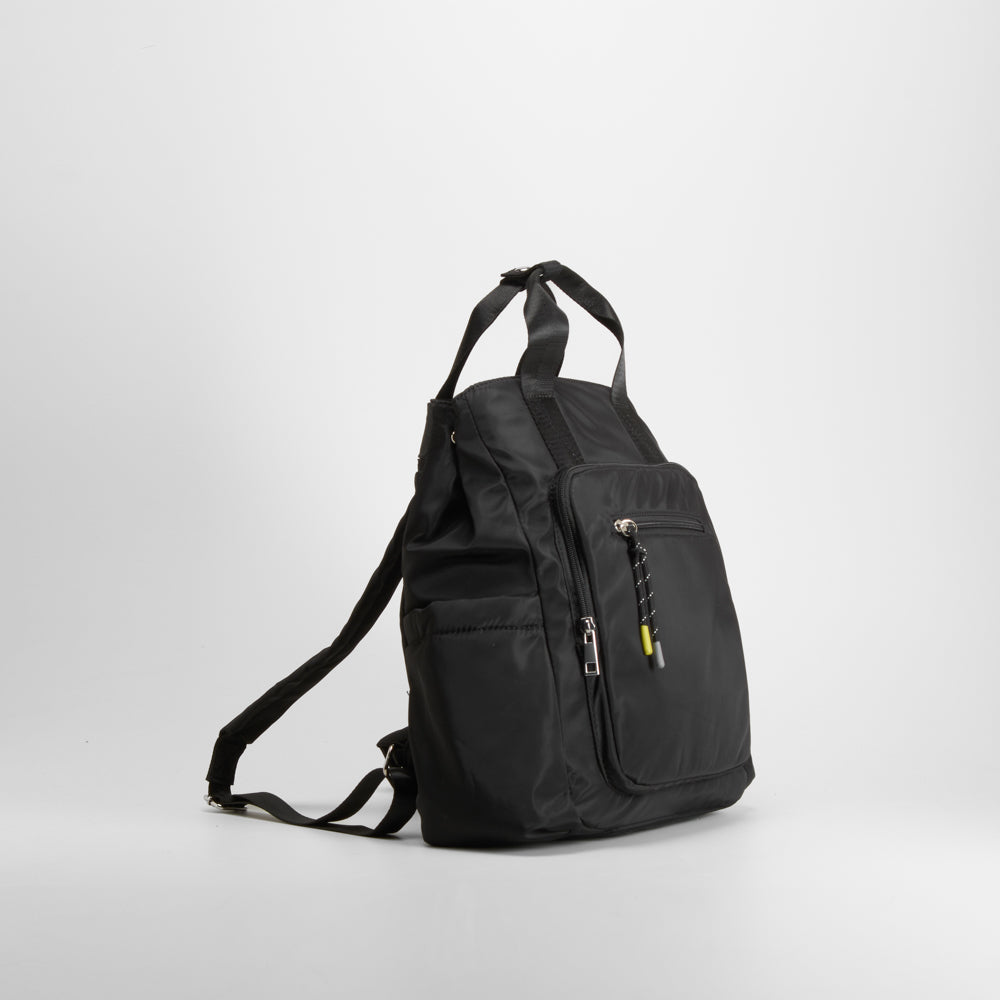 Mochila casual multiposición negra UTWO