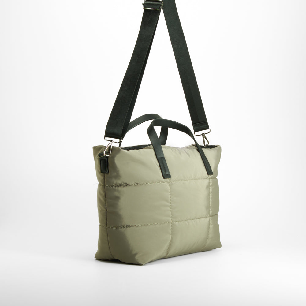 Bolso shopper bandolera verde NYC