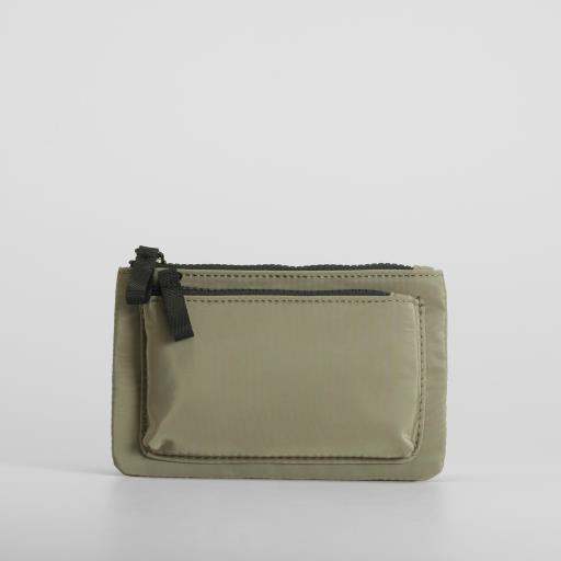 Monedero cremallera verde NYC