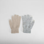 Guantes táctiles gris y beige MERKAL