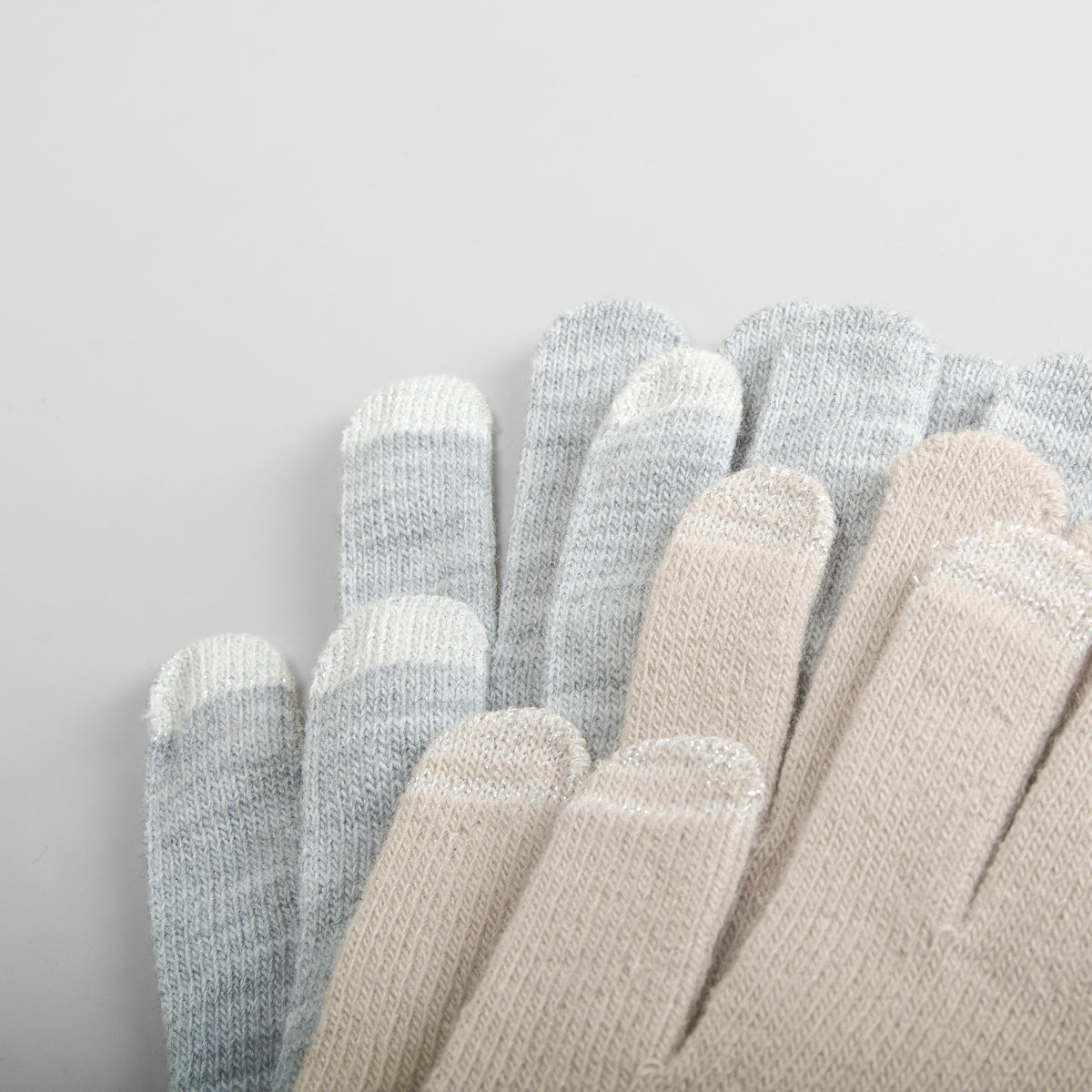 Guantes táctiles gris y beige MERKAL