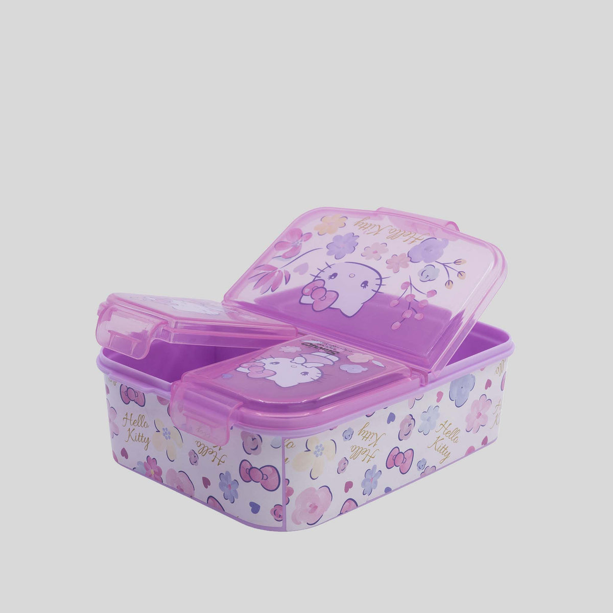 Sandwichera compartimentos flores rosa HELLO KITTY