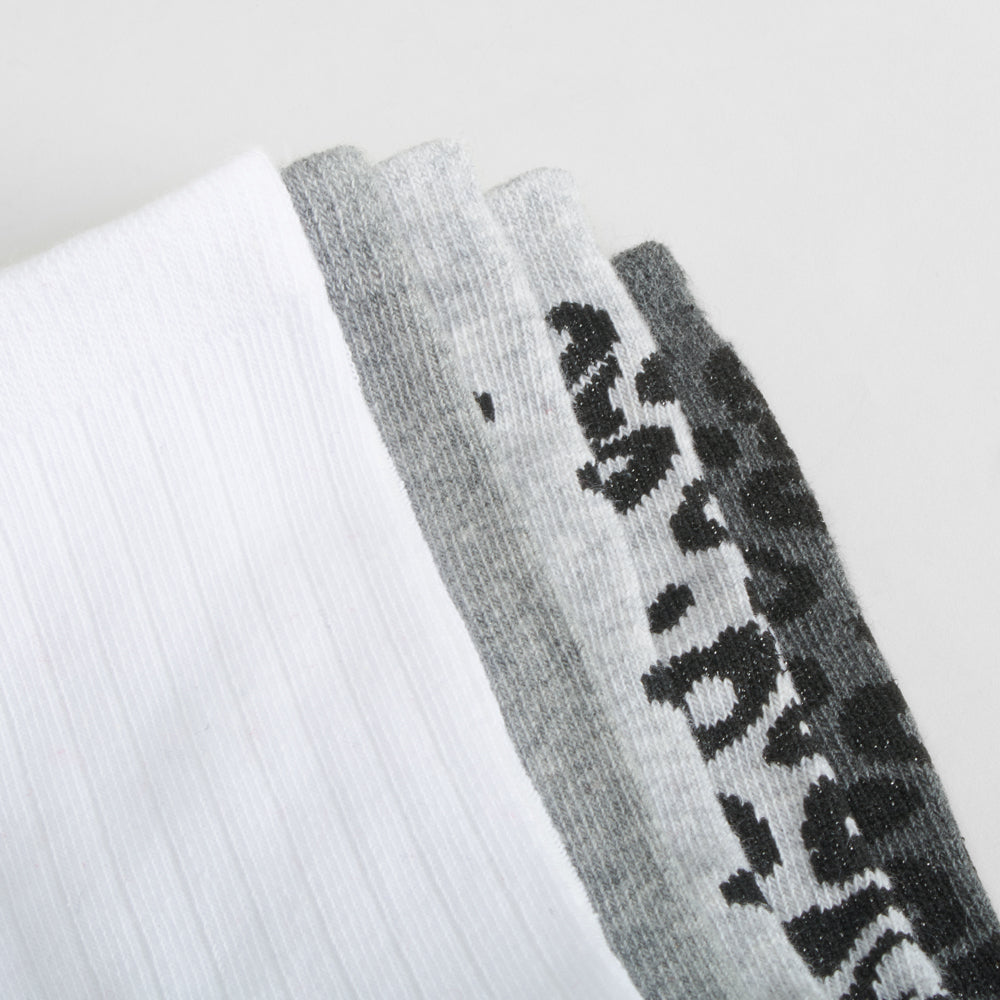 Pack 5 calcetines leopardo gris MERKAL