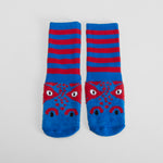 Calcetín antideslizante dino azul y rojo MERKAL
