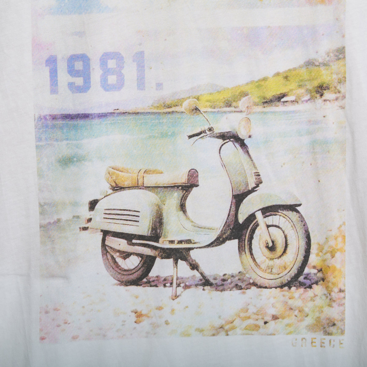 Camiseta manga corta moto blanca NYC