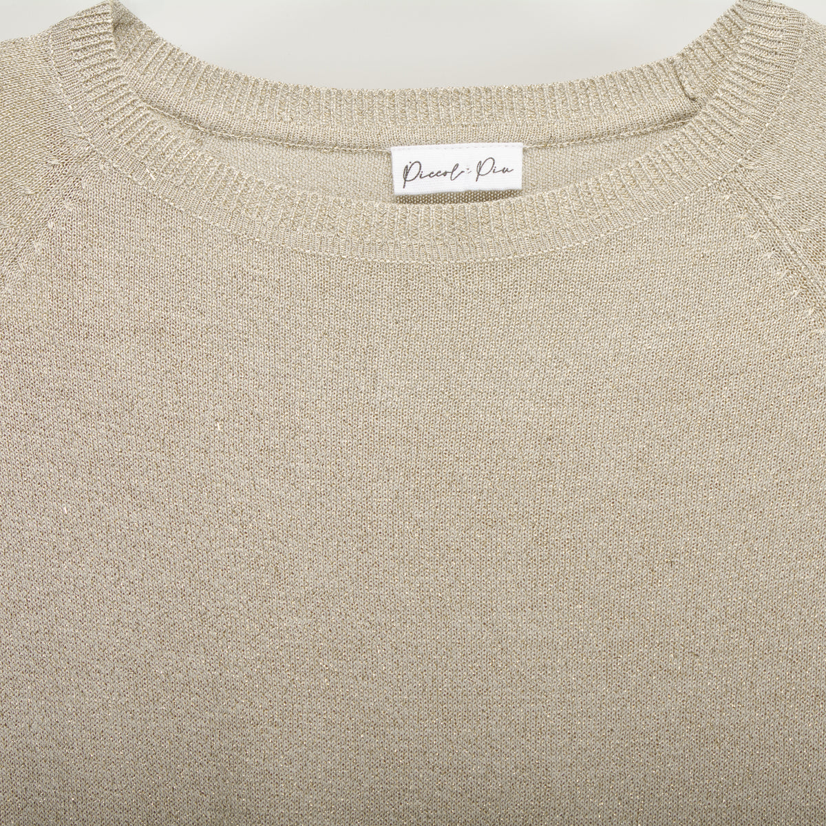 Jersey fino metalizado champagne oro PICCOLA PIU