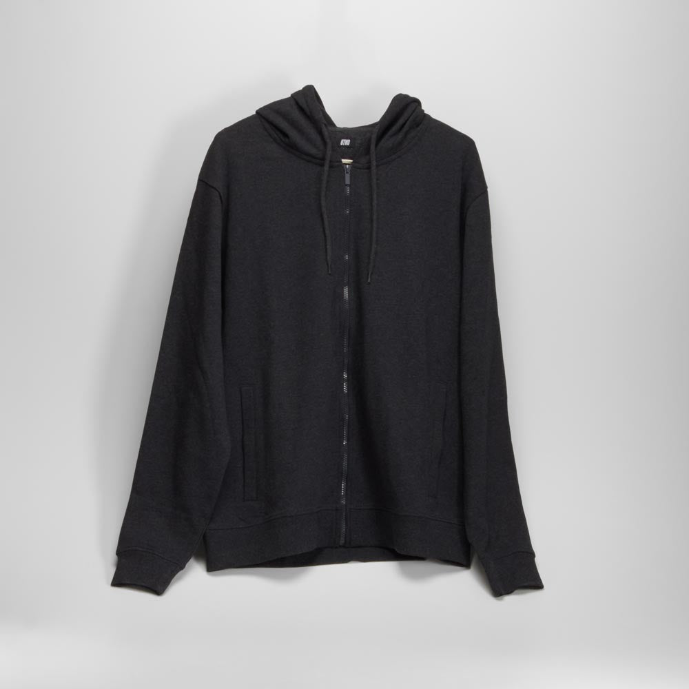 Sudadera con capucha y cremallera gris UTWO