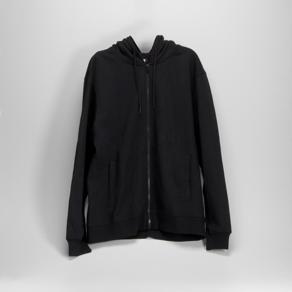 Sudadera con capucha cierre cremallera negro UTWO
