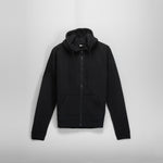 Sudadera capucha cierre cremallera negra UTWO