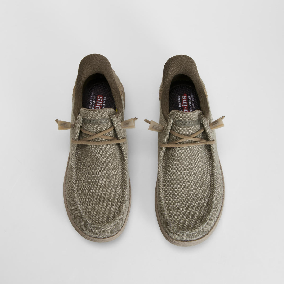 Zapatilla lona casual slip in verde SKECHERS
