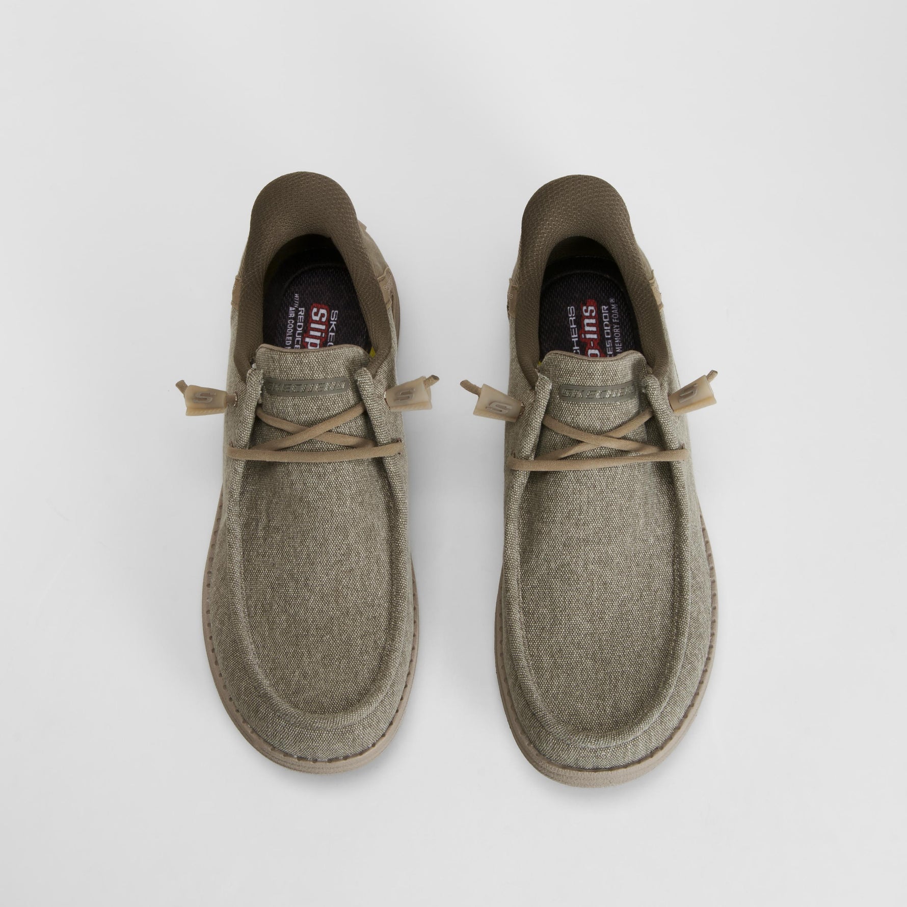 Zapatilla lona casual slip in verde SKECHERS