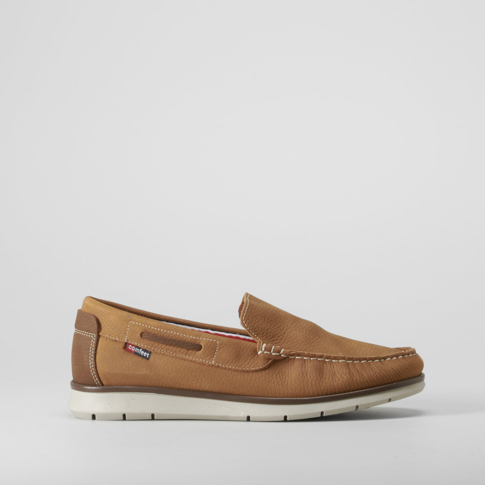 Mocasín beige piel COMFEET