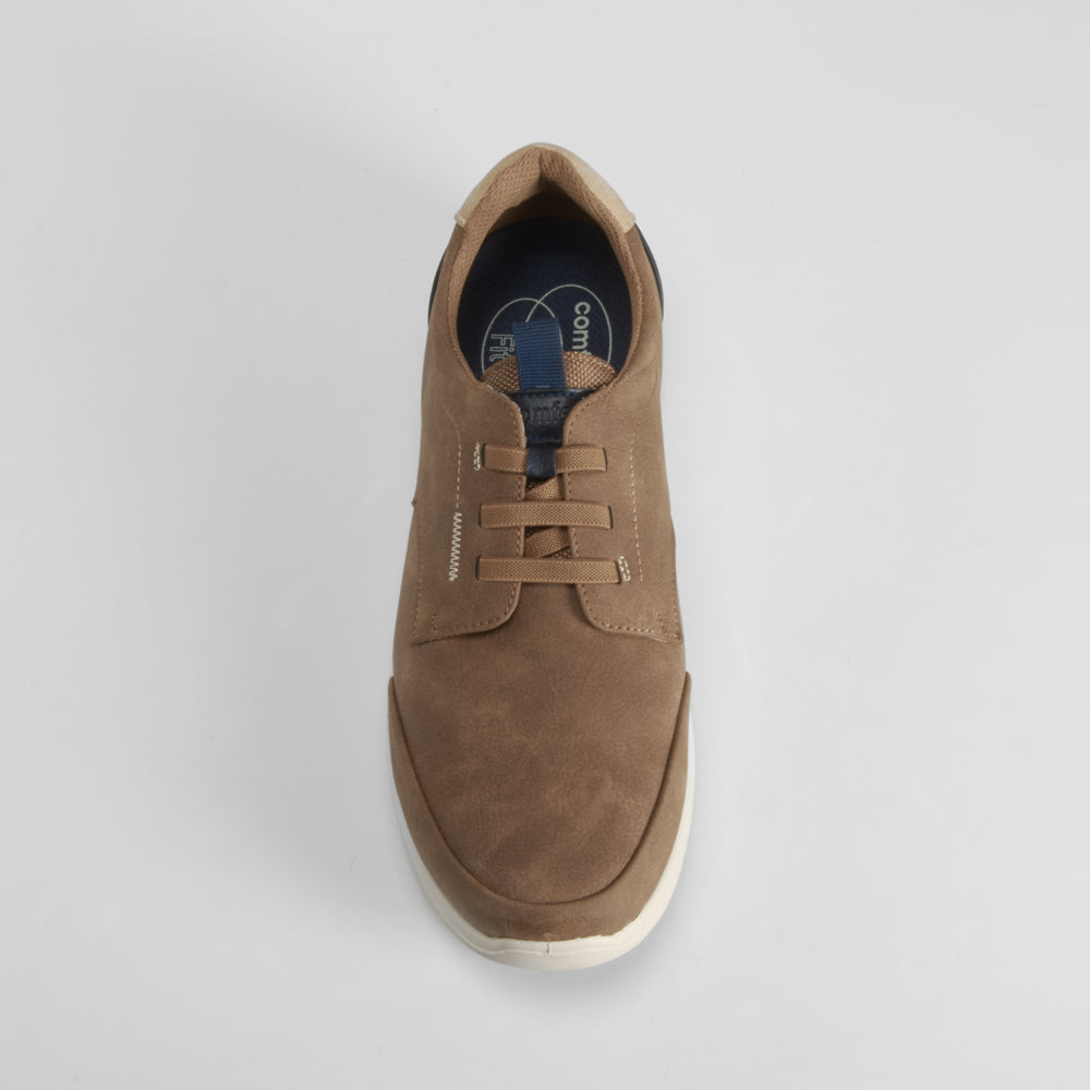 Zapatilla casual double fit marrón COMFEET