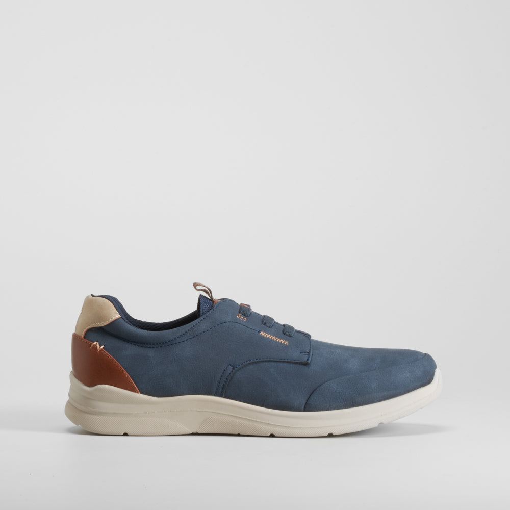 Zapatilla casual double fit azul COMFEET