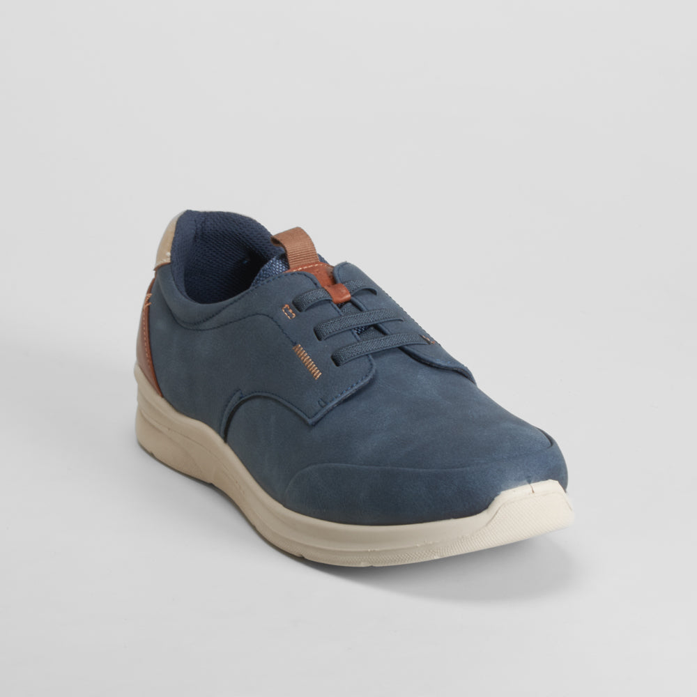 Zapatilla casual double fit azul COMFEET