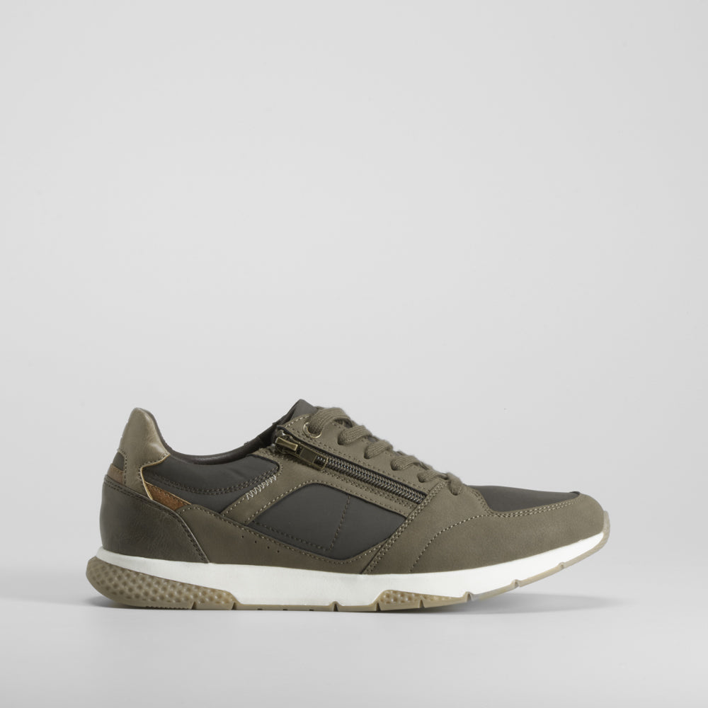Zapatilla deportiva verde cremallera COMFEET