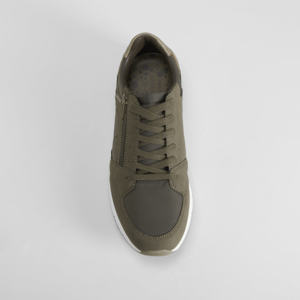 Zapatilla deportiva verde cremallera COMFEET