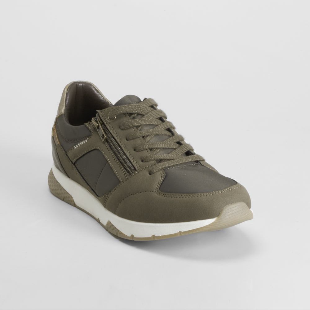 Zapatilla deportiva verde cremallera COMFEET