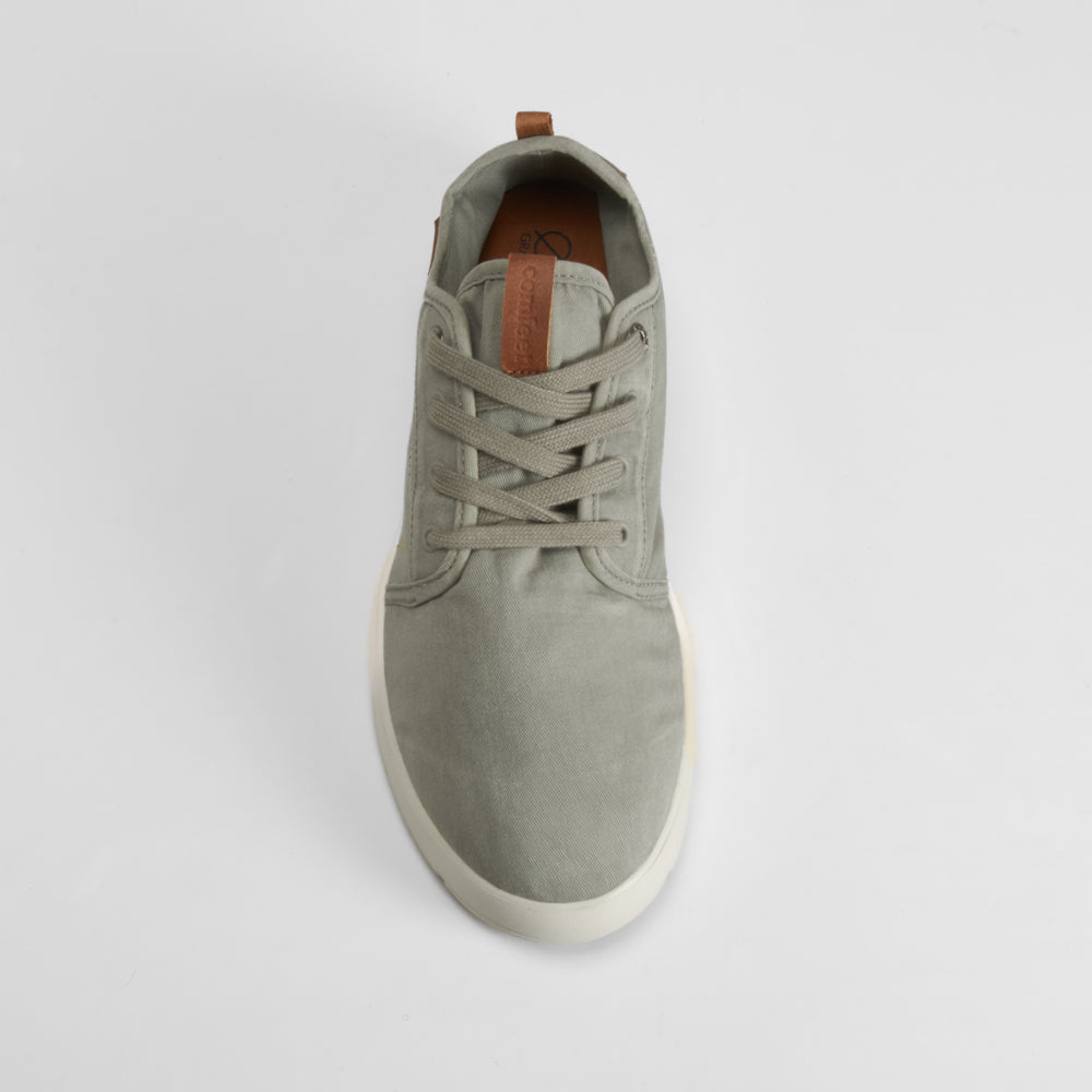 Zapatilla lona blucher verde COMFEET