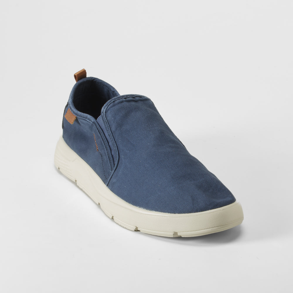 Zapatilla lona slip on azul COMFEET
