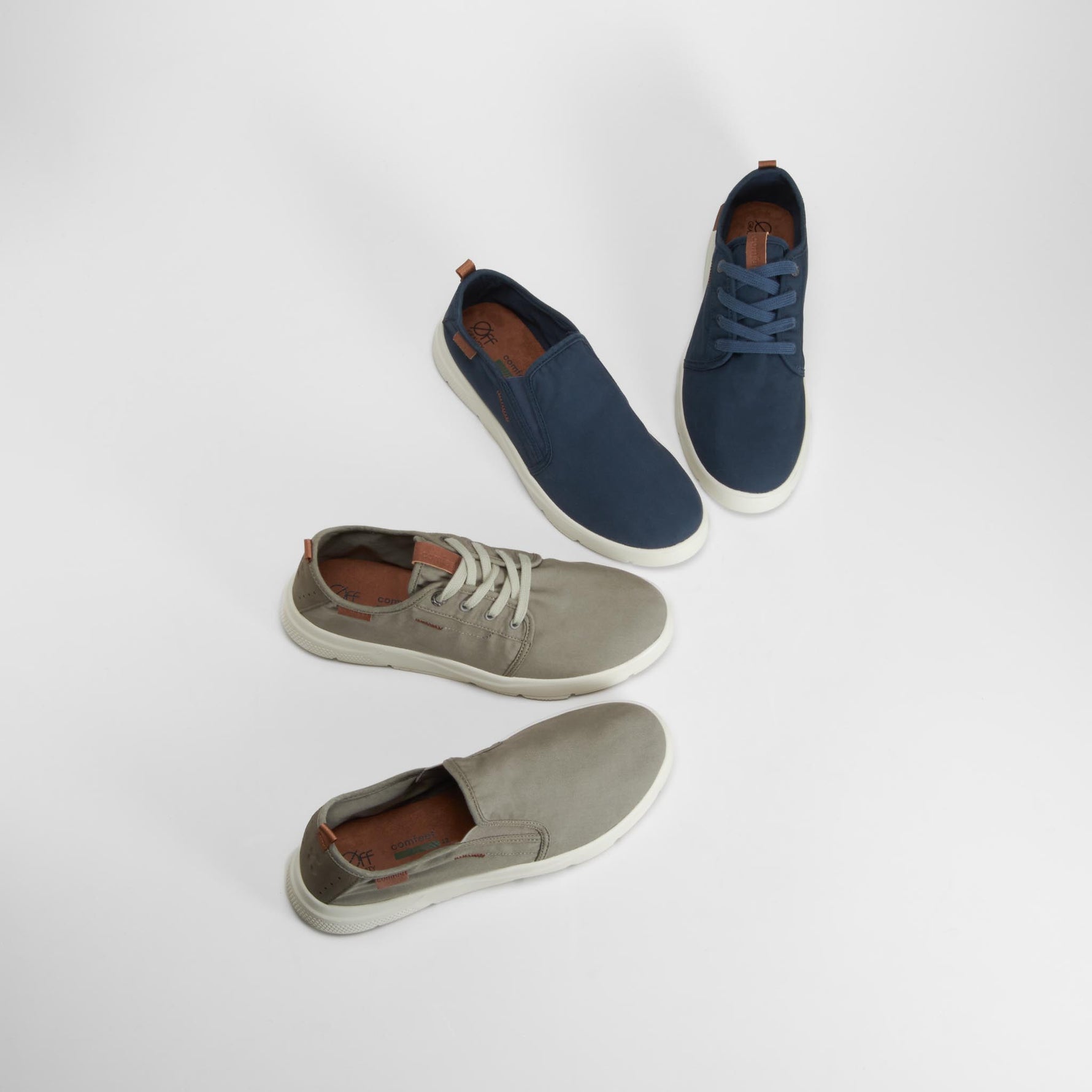Zapatilla lona blucher azul COMFEET