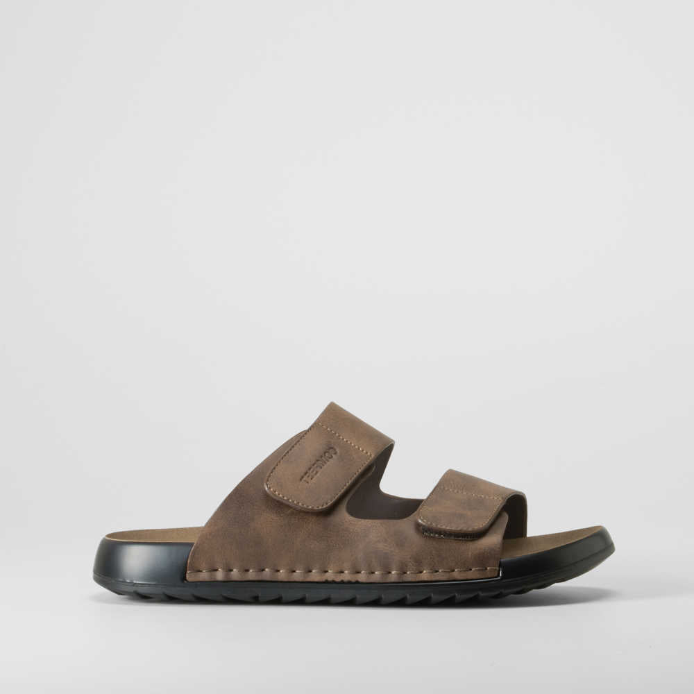 Sandalia bio doble velcro marrón COMFEET