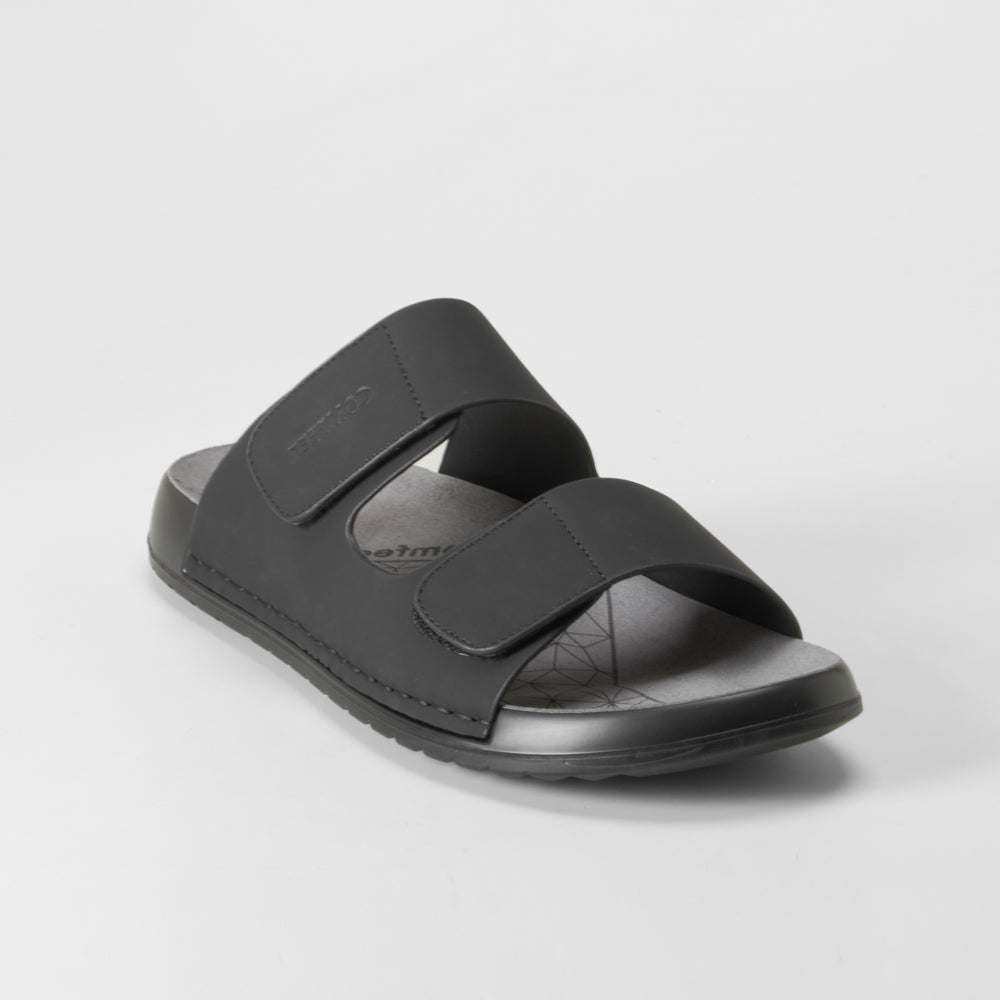 Sandalia bio doble velcro negra COMFEET