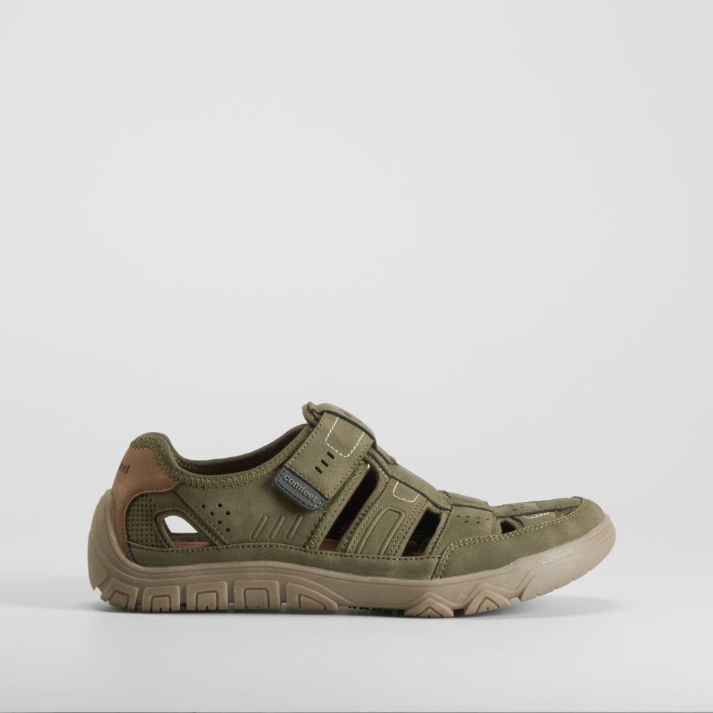 Sandalia barefoot casual verde COMFEET