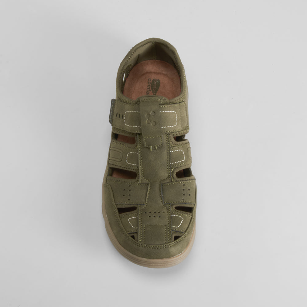 Sandalia barefoot casual verde COMFEET