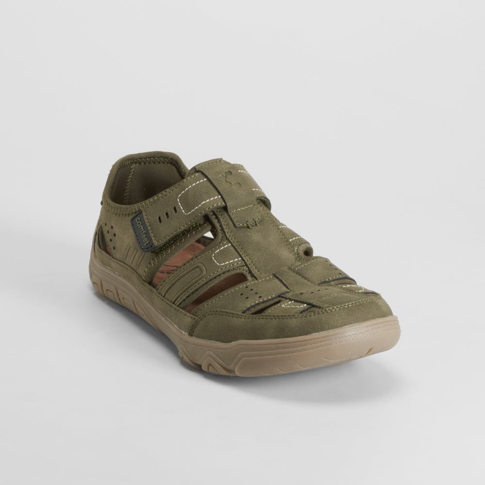 Sandalia barefoot casual verde COMFEET
