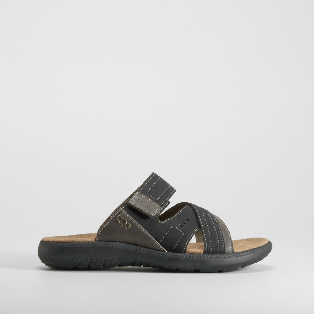 Sandalia Shock Absorber velcro negra COMFEET
