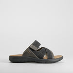 Sandalia Shock Absorber velcro negra COMFEET