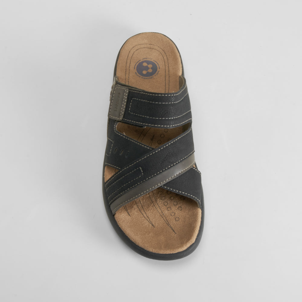 Sandalia Shock Absorber velcro negra COMFEET