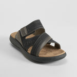 Sandalia Shock Absorber velcro negra COMFEET