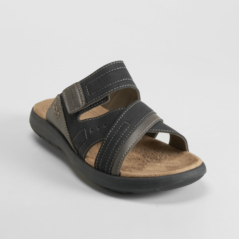 Sandalia Shock Absorber velcro negra COMFEET