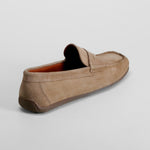 Mocasín beige piel serraje FOSCO