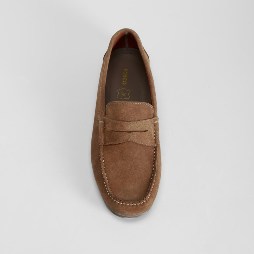 Mocasín marrón piel serraje FOSCO