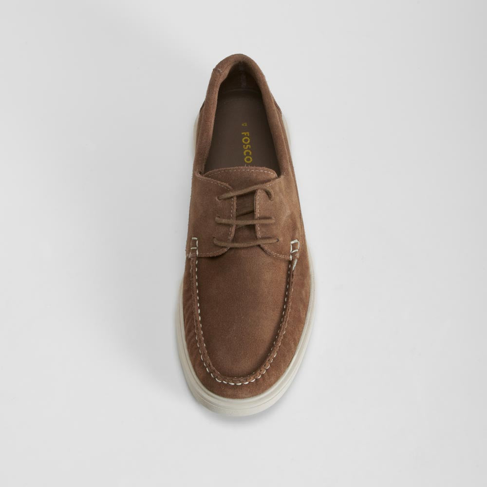 Zapato casual náutico marrón piel FOSCO