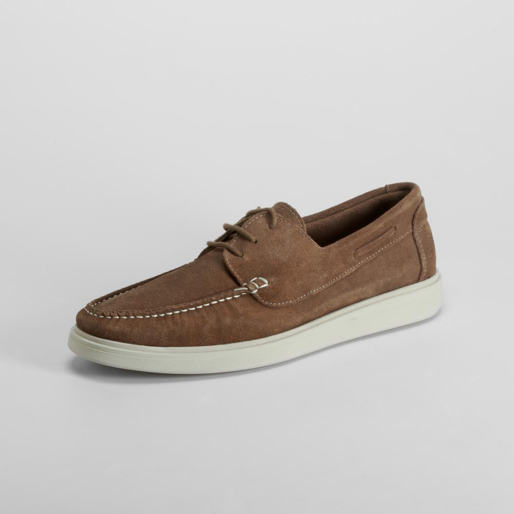 Zapato casual náutico marrón piel FOSCO